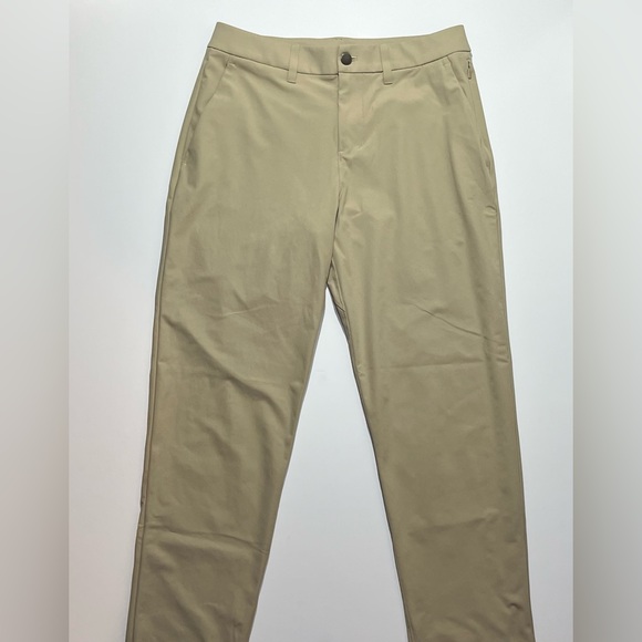 Men’s Lululemon ABC Classic Fit Warpstreme Khaki Pants, 30x28, Beige - Picture 1 of 6